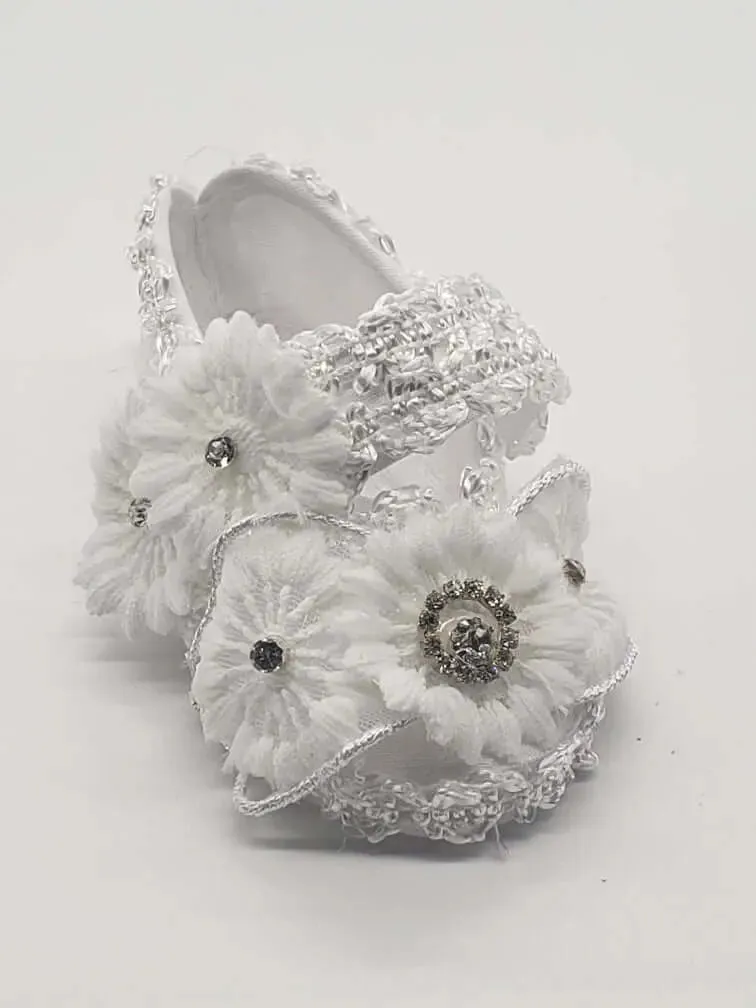 047 - Baptism Shoes - White