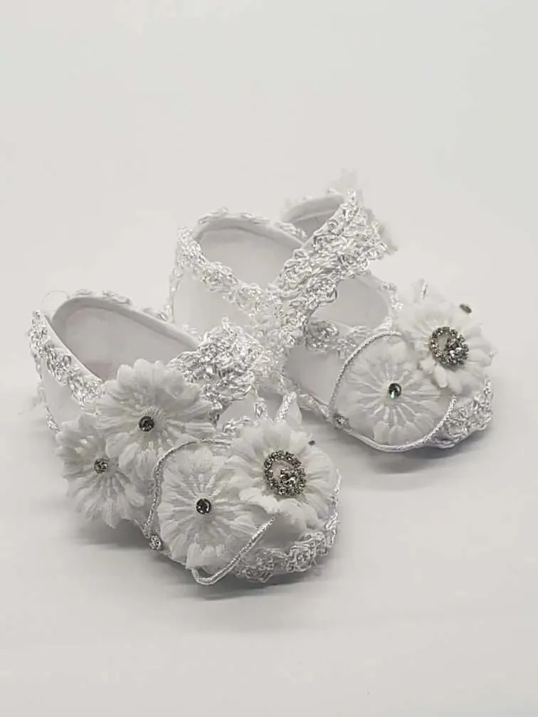 047 - Baptism Shoes - White