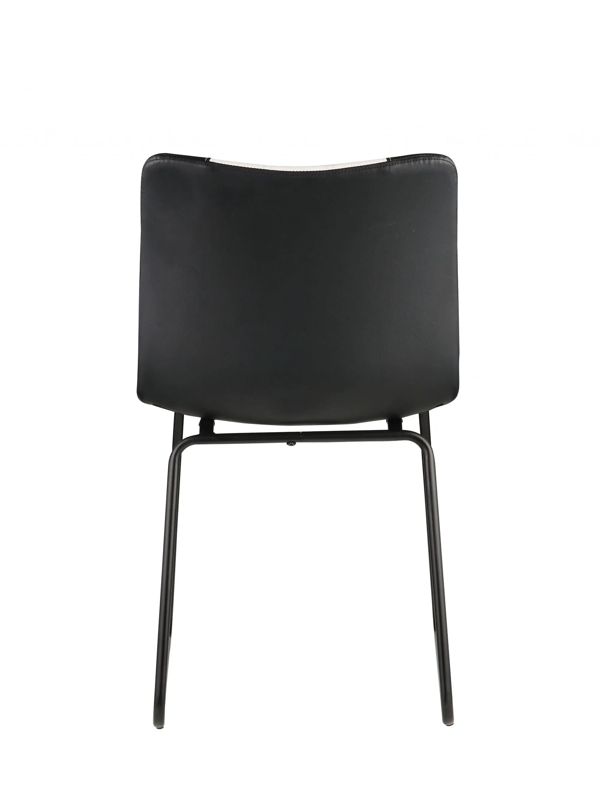 18" X 23" X 33" Black And White Leatherette Accent Chair