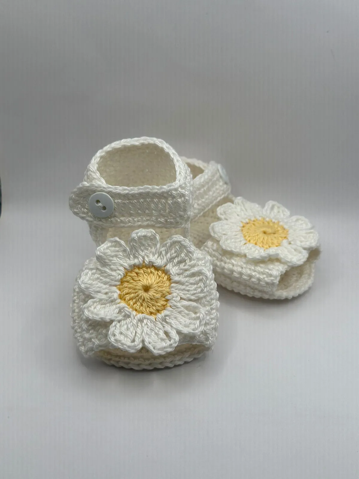 9-12 Month Knitted Daisy Sandal