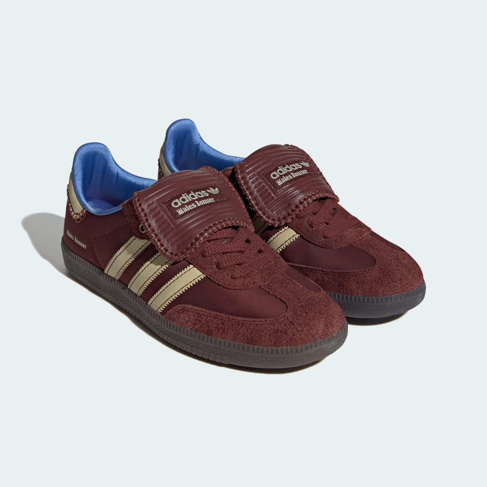 adidas Originals x Wales Bonner Samba Nylon Low Trainers Fox Brown / Sandy Beige / Lucky Blue