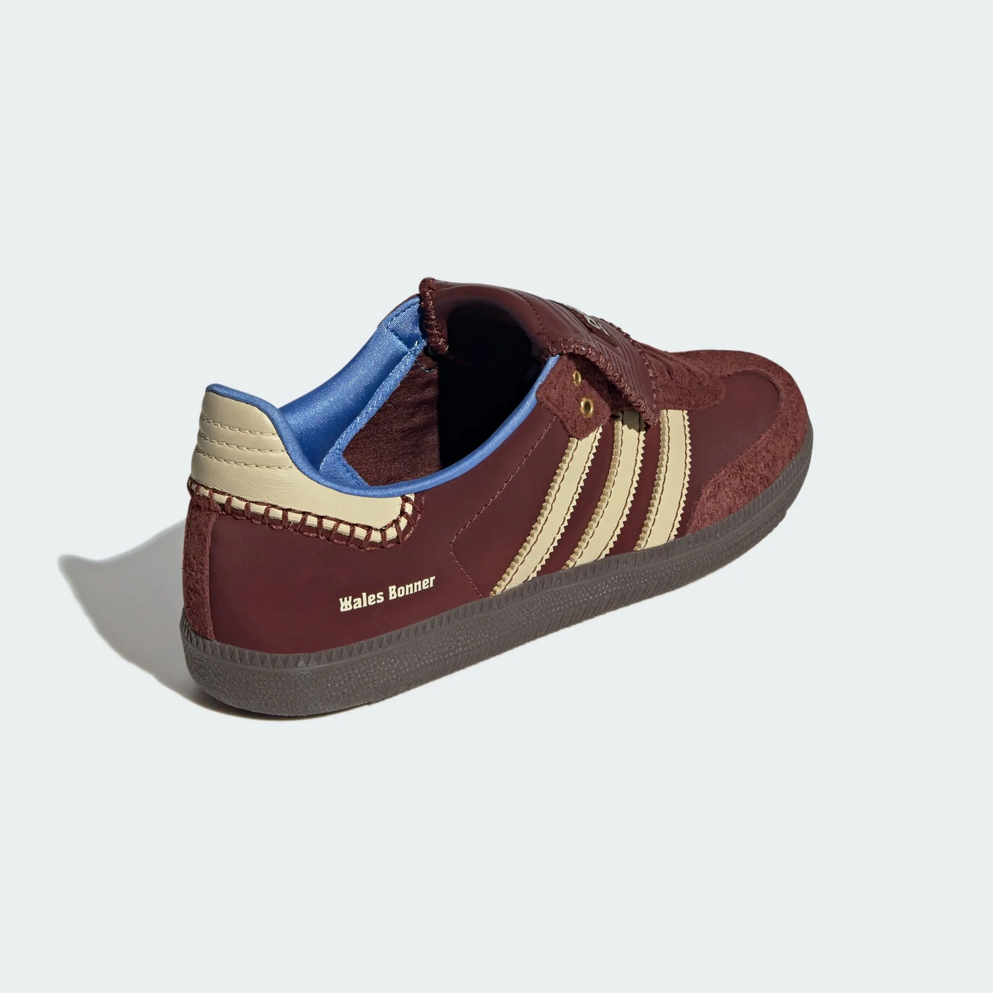 adidas Originals x Wales Bonner Samba Nylon Low Trainers Fox Brown / Sandy Beige / Lucky Blue