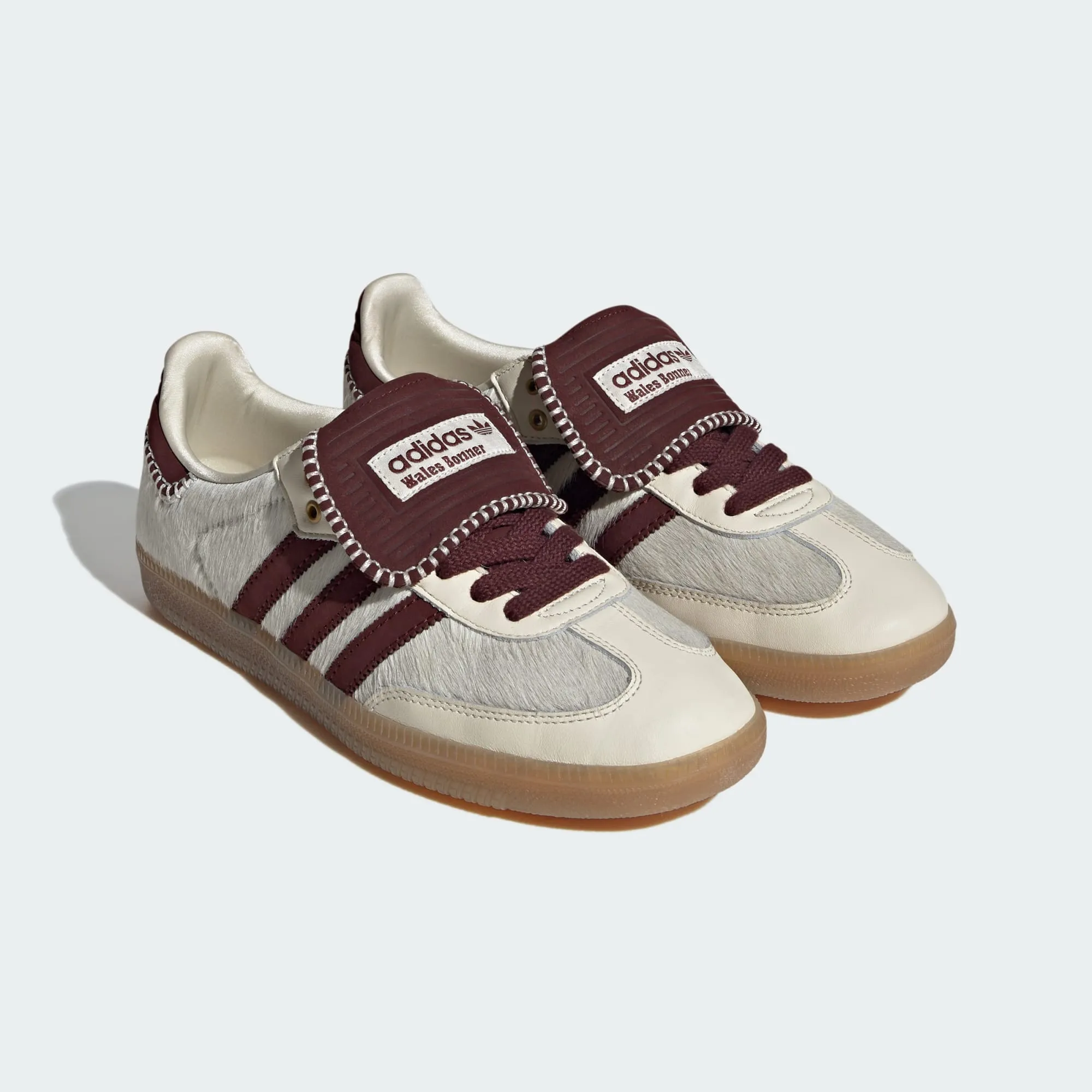adidas Originals x Wales Bonner Samba Pony Tonal Low Trainers Cream White / Mystery Brown