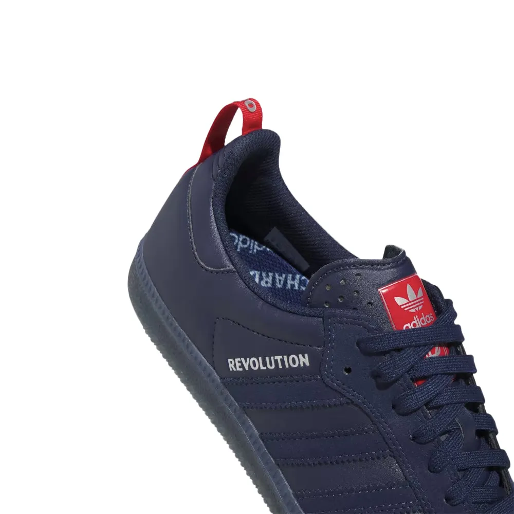 adidas SKATEBOARDING ORCHARD X NEW ENGLAND REVOLUTION SAMBA ADV SHOES // NIGHT INDIGO/NIGHT INDIGO/SILVER METALLIC