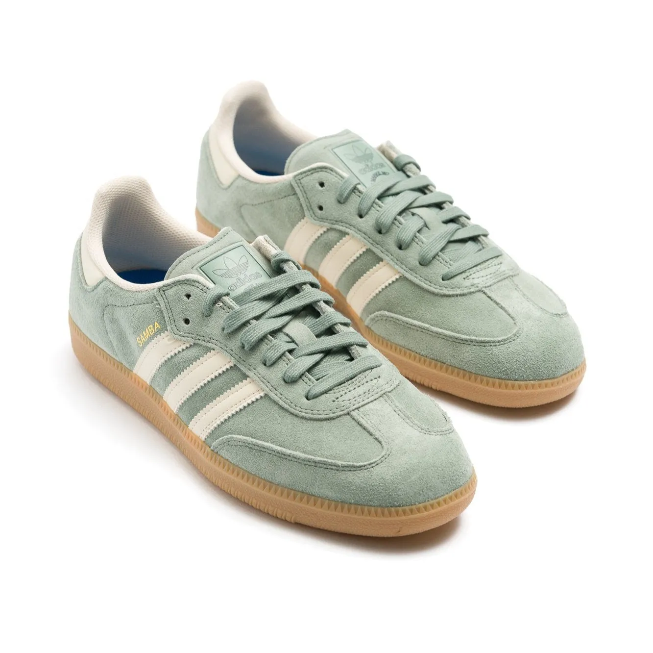 Adidas Skateboarding Samba ADV Men's Skate Shoe - Silver Green/White/Metallic Gold