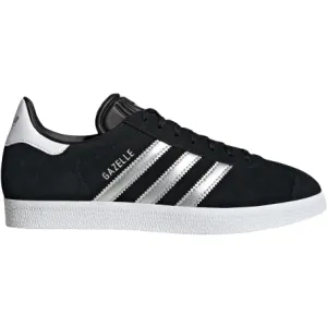 Adidas Women's Gazelle Shoes -  Core Black / Silver Metallic