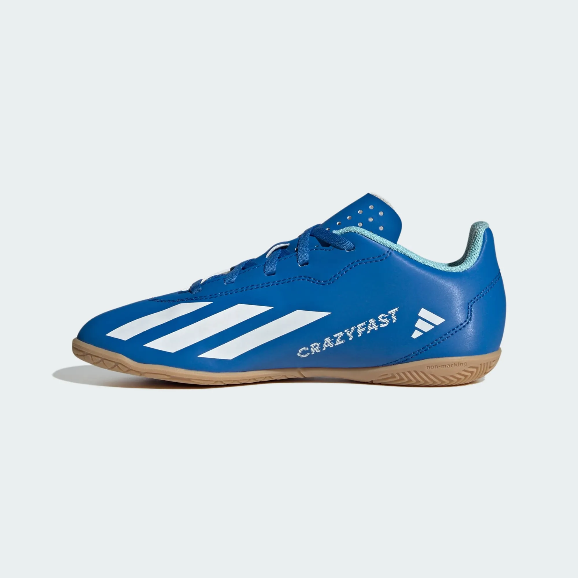 adidas X CRAZYFAST.4 Indoor Soccer Shoes | Bright Royal-Cloud White | Kid's Unisex