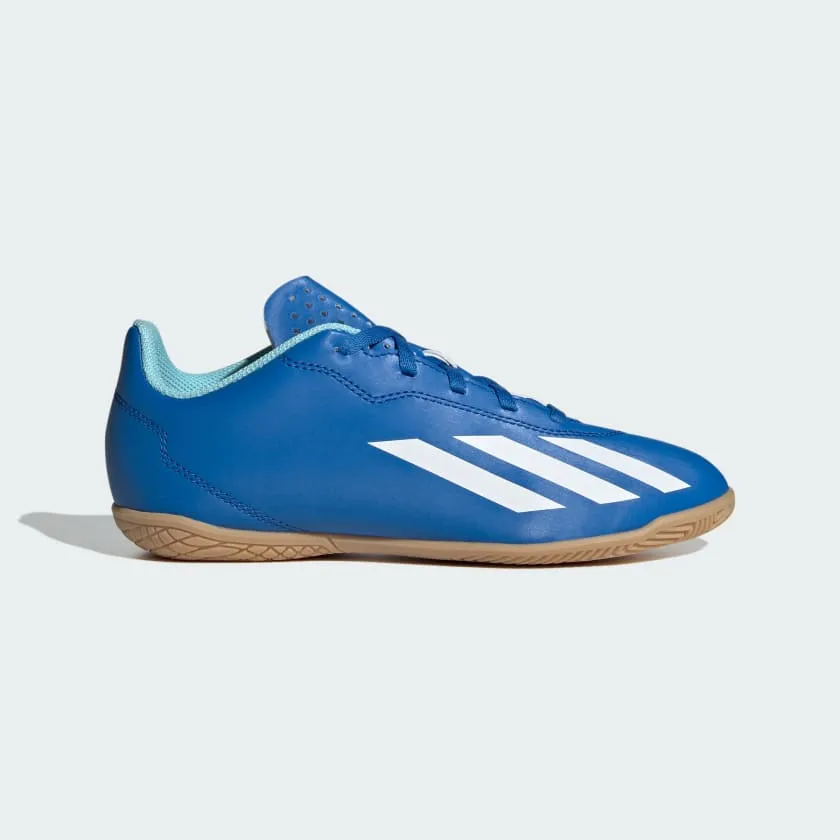 adidas X CRAZYFAST.4 Indoor Soccer Shoes | Bright Royal-Cloud White | Kid's Unisex