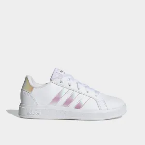 Adidas Youth Grand Court 2.0 Sneaker White/pink _ 182682 _ White