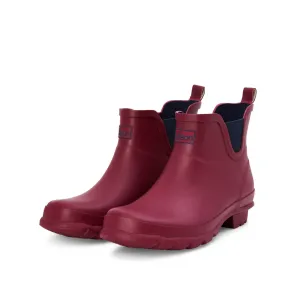 Ankle Wellies - Raspberry - Wide Foot - Easy to Slip On