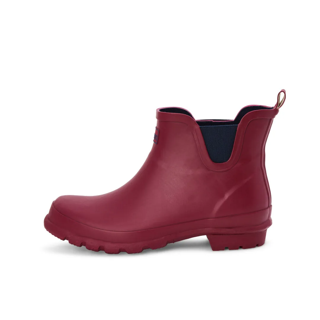 Ankle Wellies - Raspberry - Wide Foot - Easy to Slip On