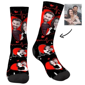 Anniversary Gift Personalized Photo Socks Gift For Couple