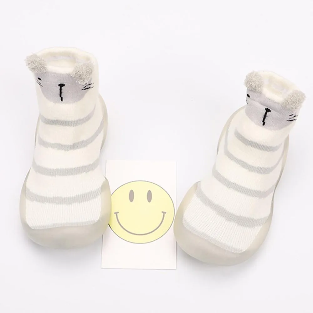 Baby Stripe Cartton Animal Sock Shoes