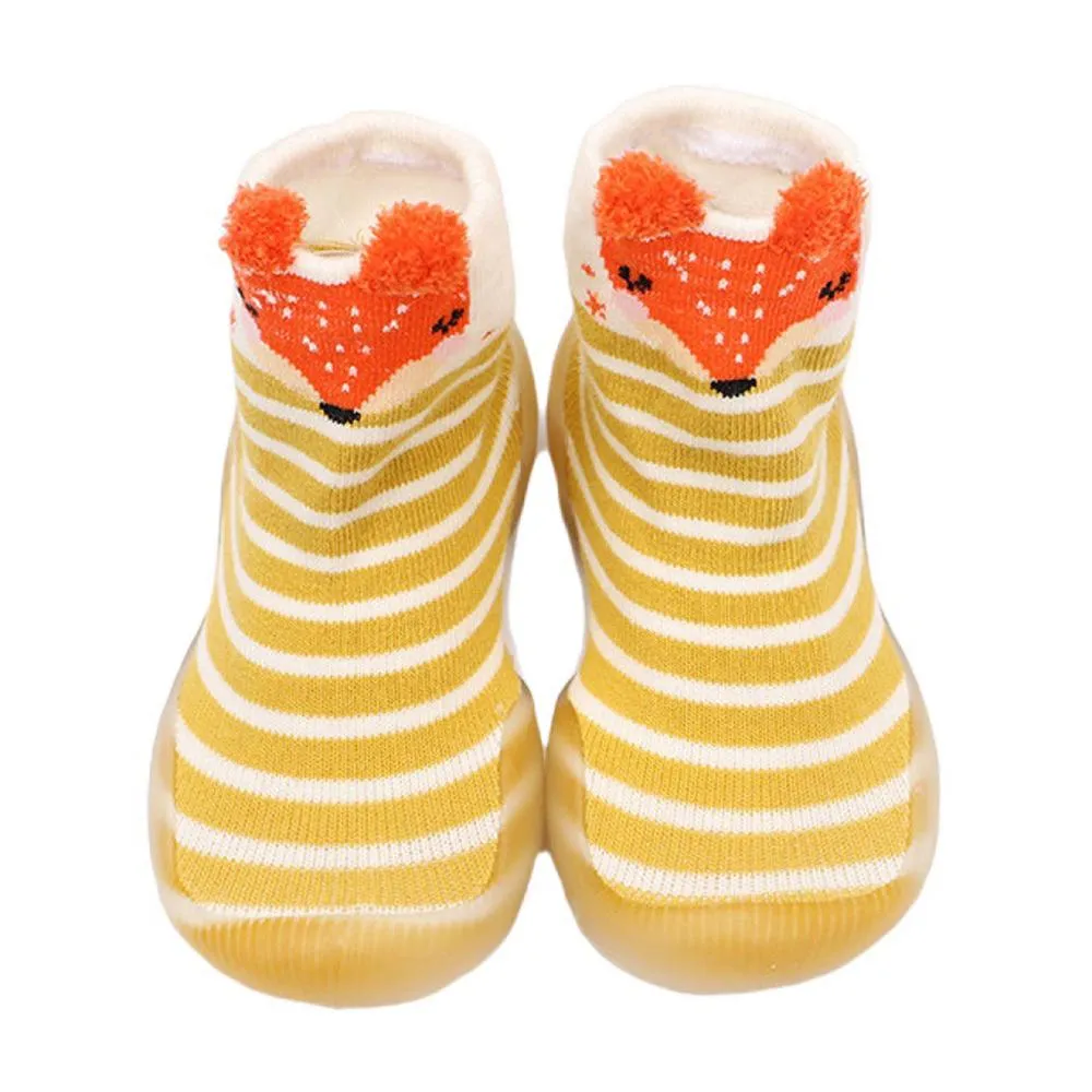 Baby Stripe Cartton Animal Sock Shoes