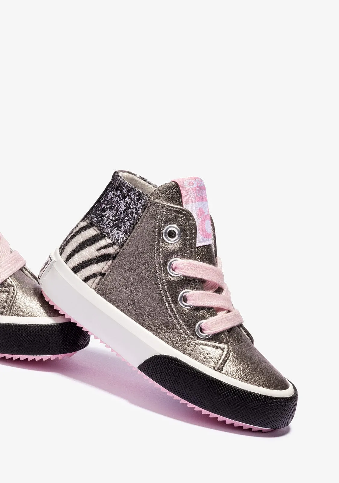 Baby's Multicolour Patchwork Hi-Top Sneakers