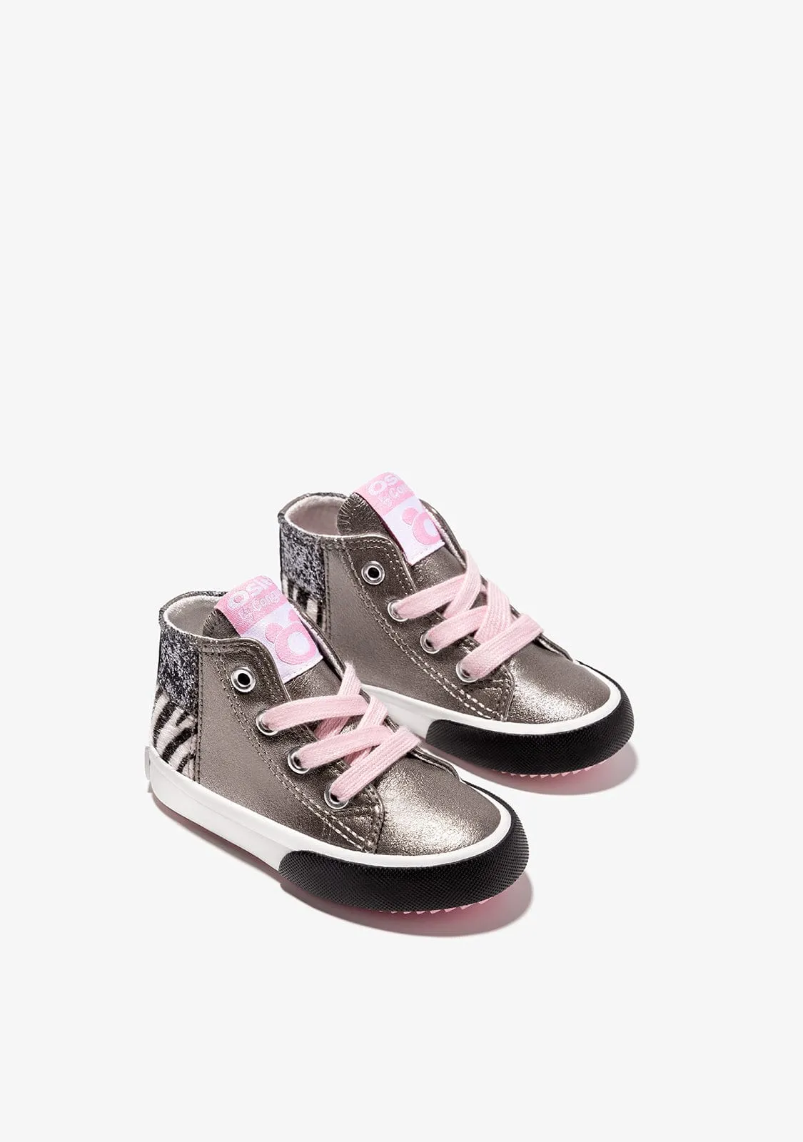 Baby's Multicolour Patchwork Hi-Top Sneakers