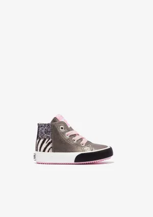 Baby's Multicolour Patchwork Hi-Top Sneakers