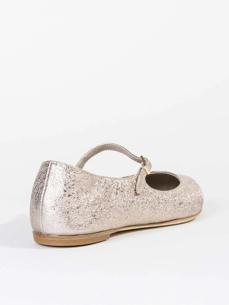 ballet reffy flat - metallic