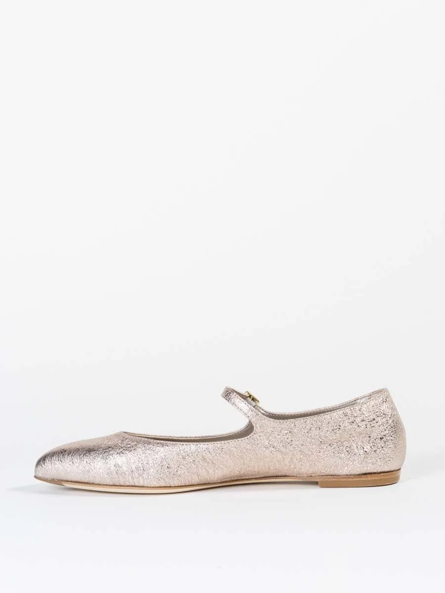 ballet reffy flat - metallic