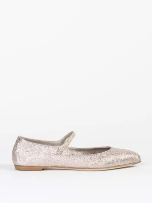ballet reffy flat - metallic