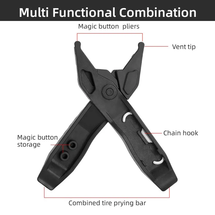 Bicycle Mini Portable Tire Rod Multi-Function Repair Car Tire Repair Tool Detachable Dual-Purpose Tool(Black)