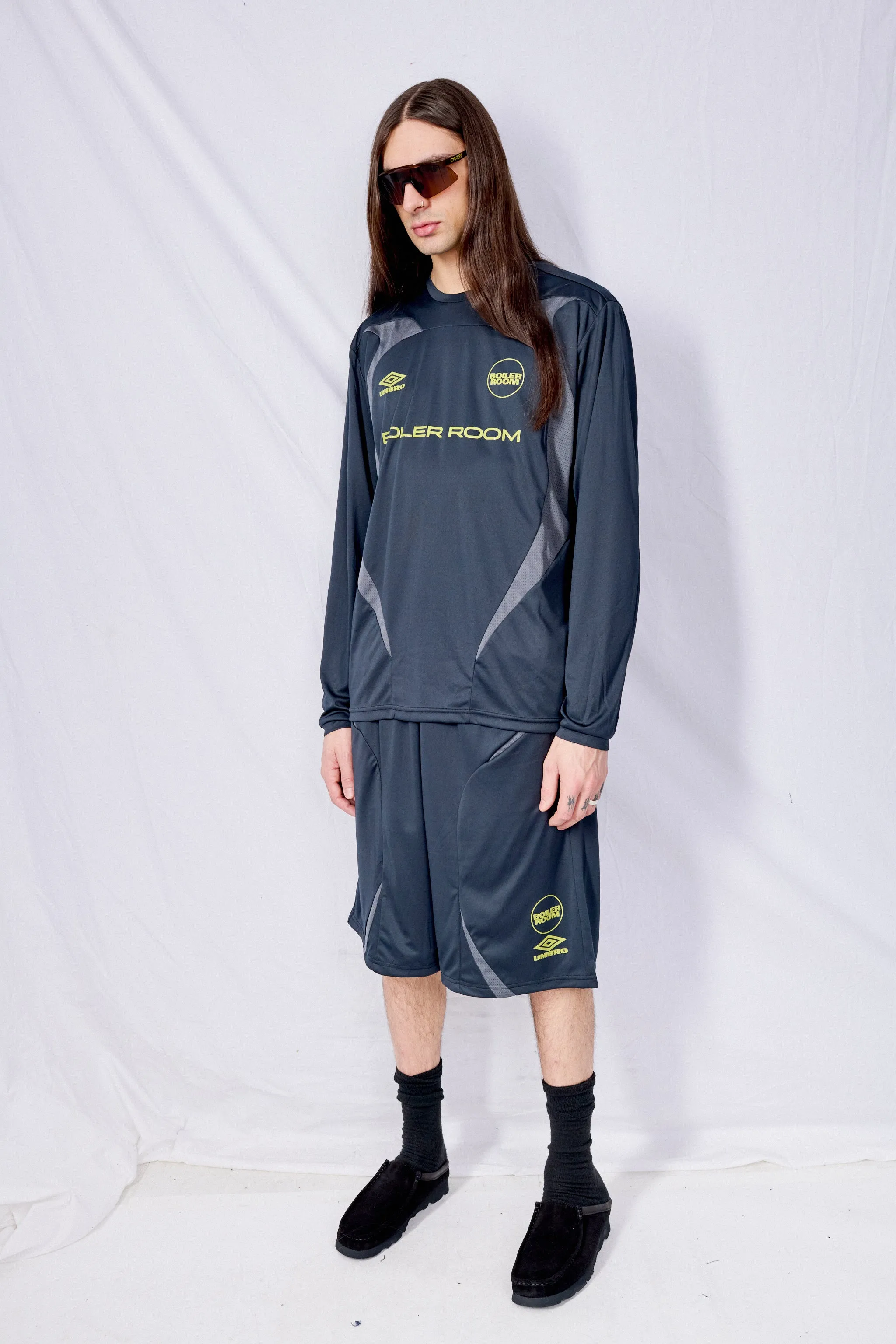 Black Boiler Room x Umbro Football Short