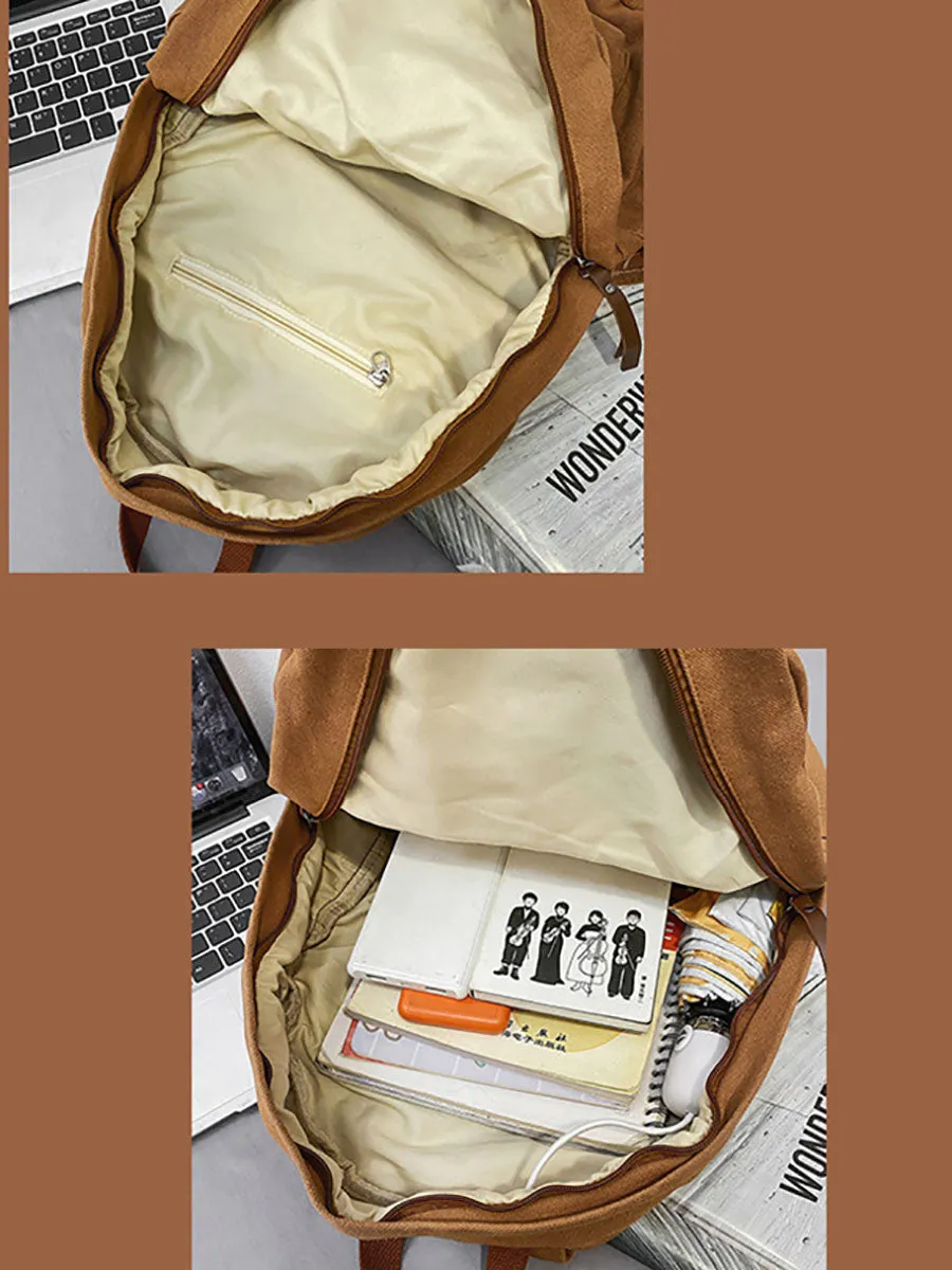 Casual Large Capacity Canvas Backpack