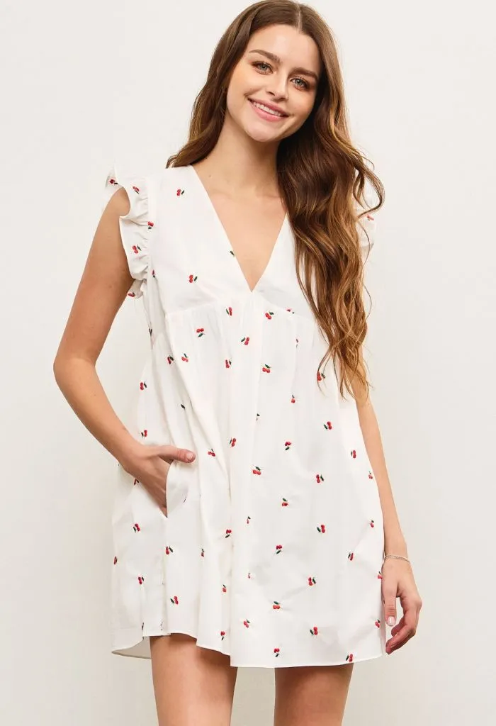 Cherry Pie Embroidered Dress