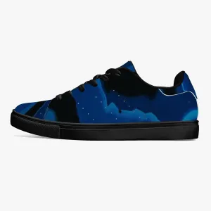 Classic Low-Top Designer Leather Sneakers - White/Black