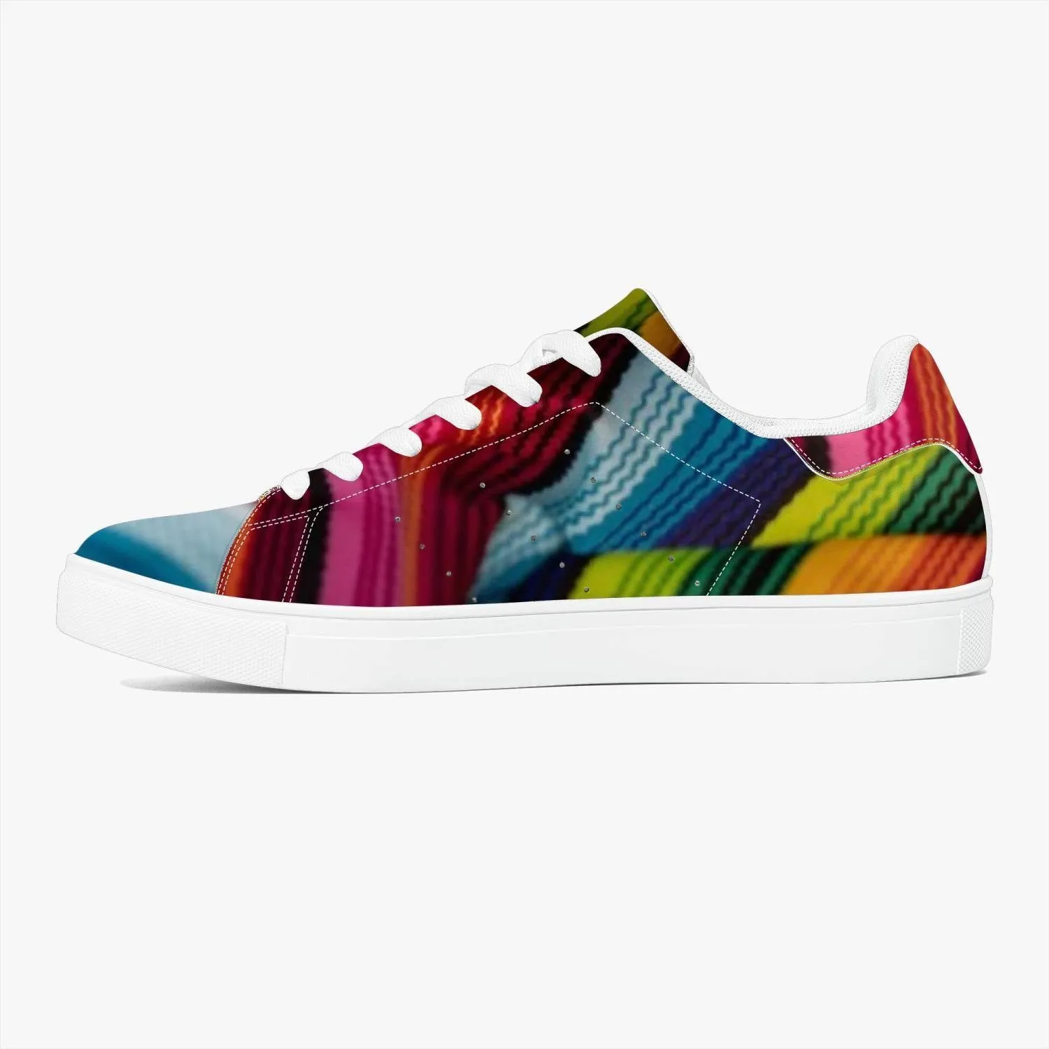 Classic Low-Top Leather Sneakers - White/Black