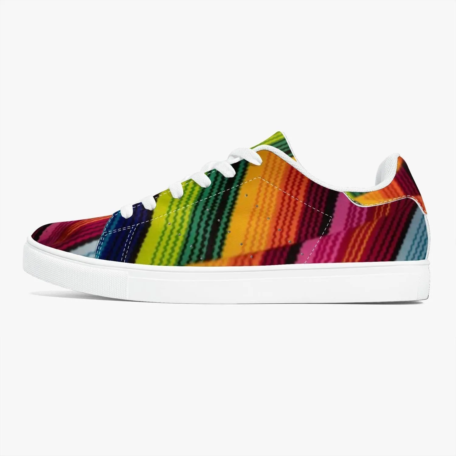 Classic Low-Top Leather Sneakers - White/Black
