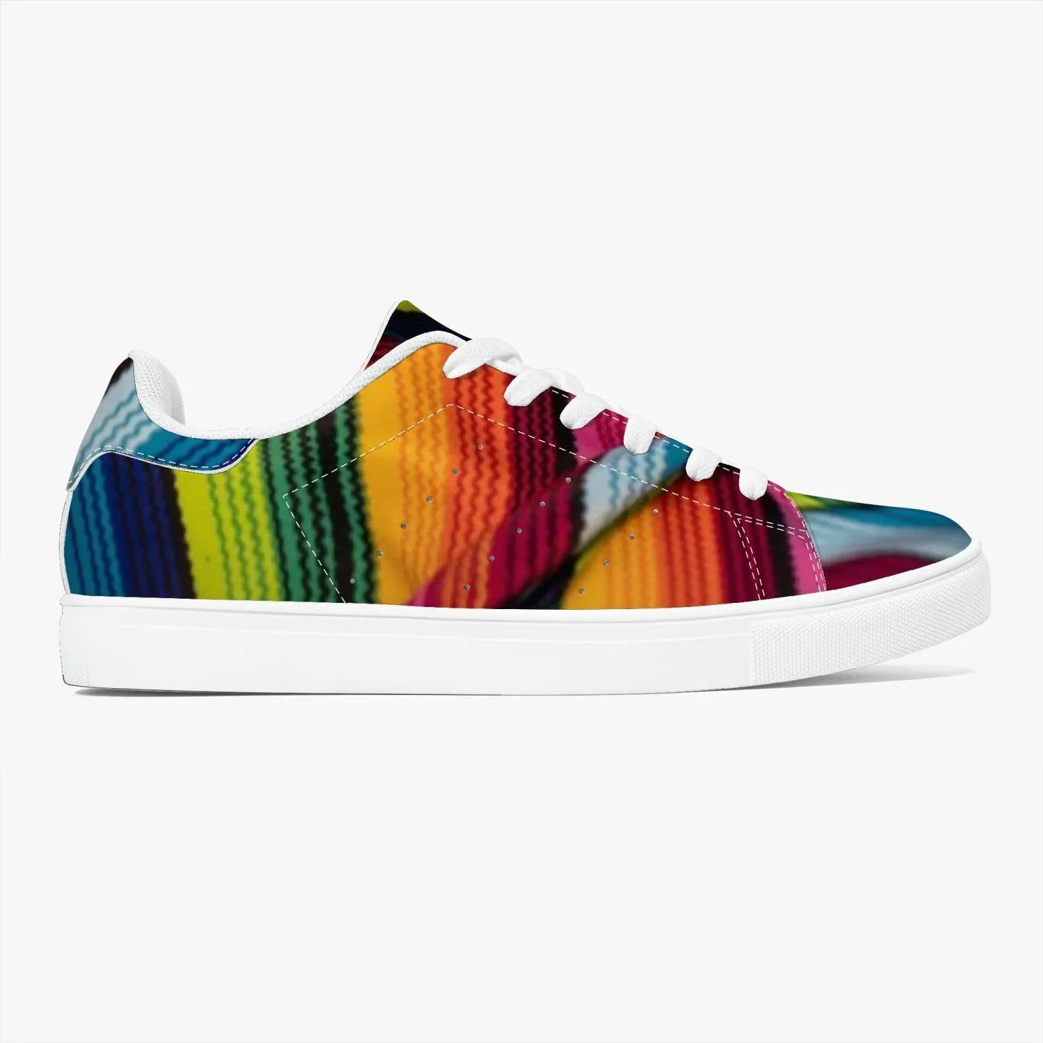 Classic Low-Top Leather Sneakers - White/Black