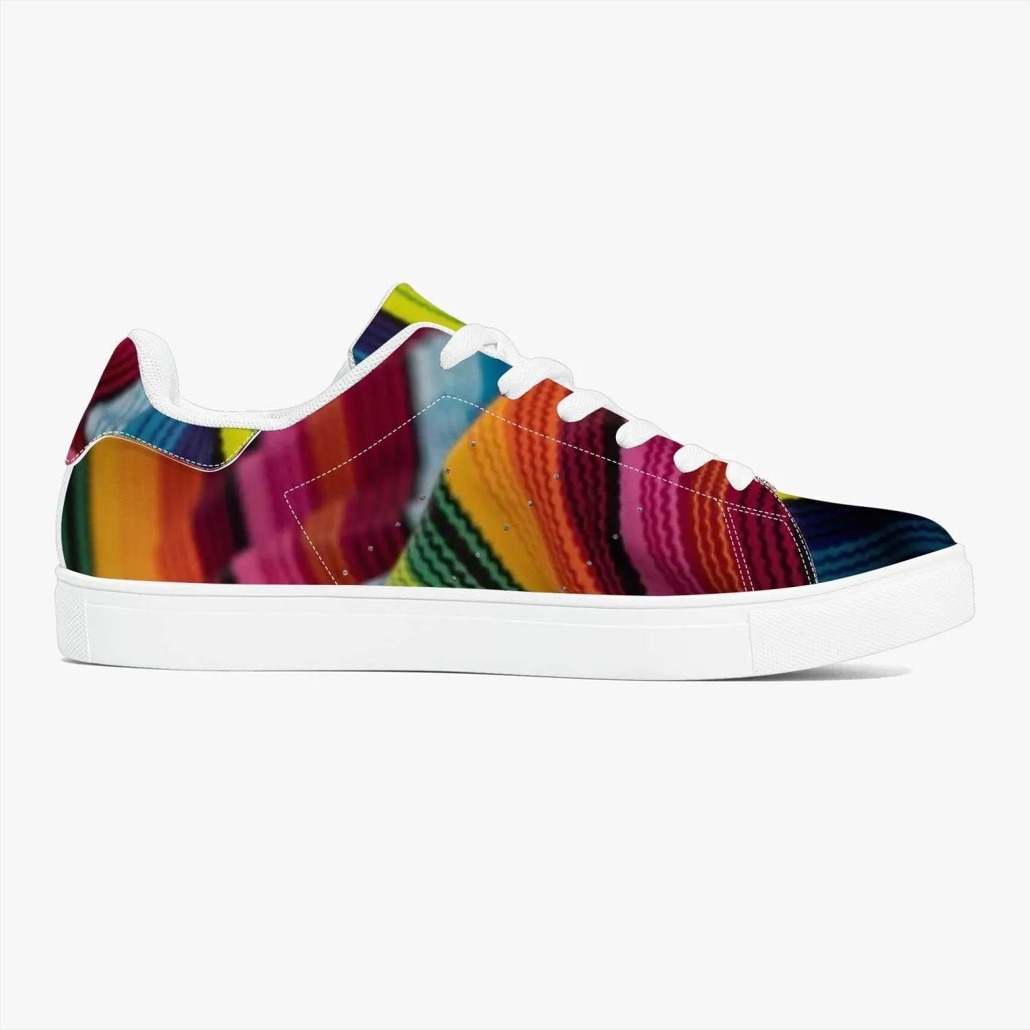Classic Low-Top Leather Sneakers - White/Black