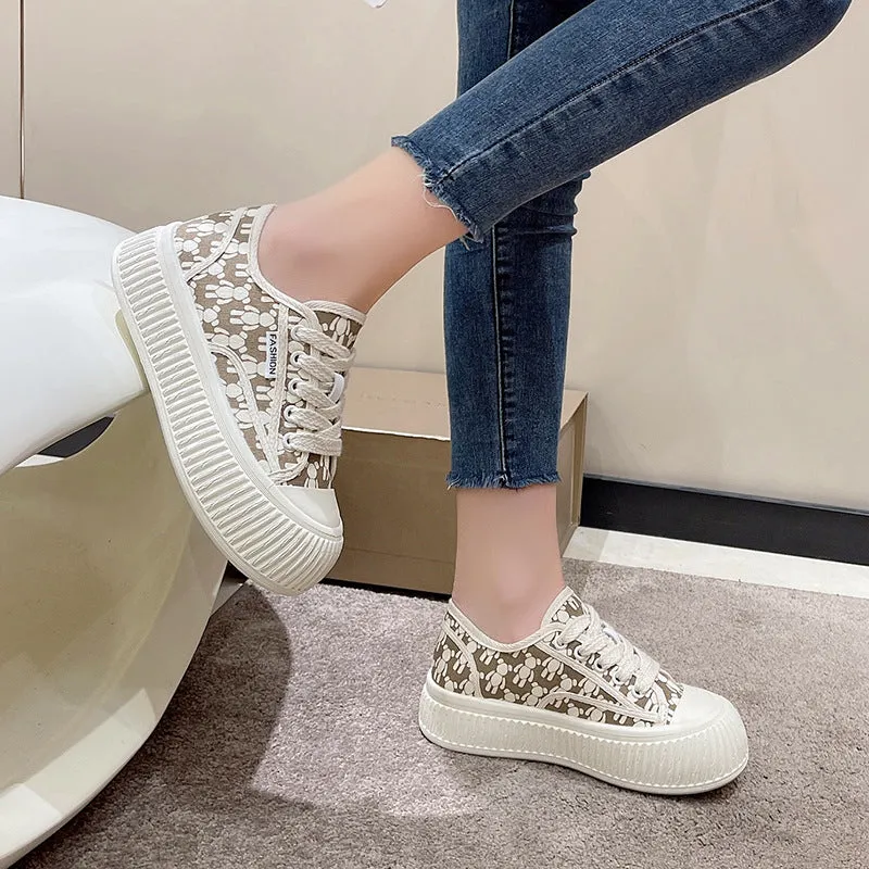 Classic Style Platform Casual Canvas Shoes