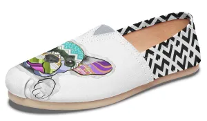 Collage Pup Frenchie Casual Shoes