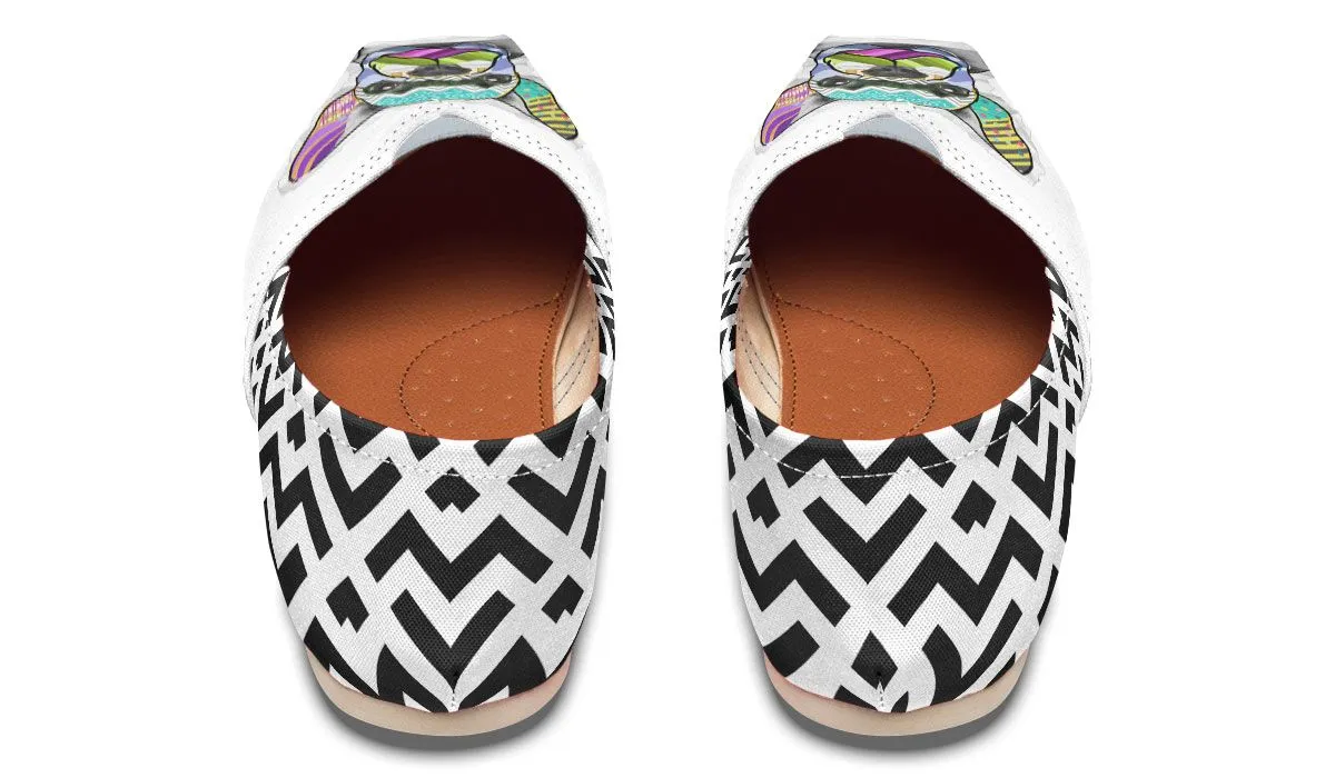 Collage Pup Frenchie Casual Shoes