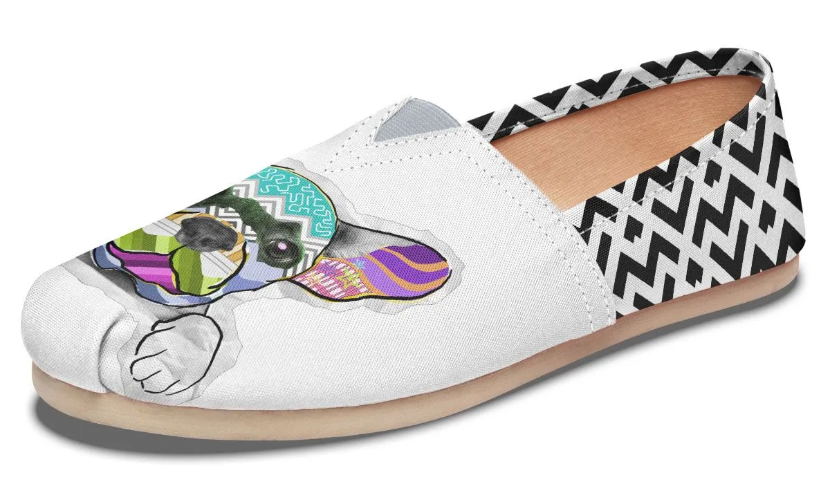 Collage Pup Frenchie Casual Shoes
