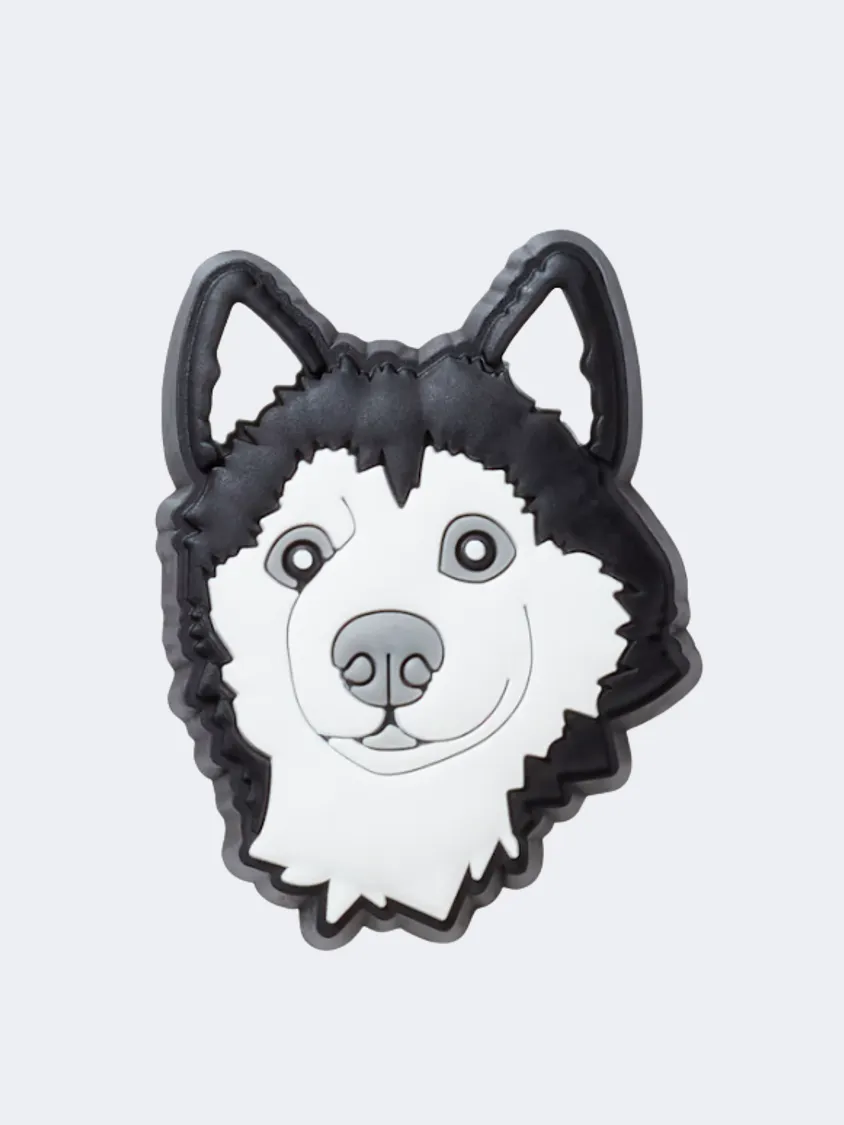 Crocs Husky Dog Unisex Lifestyle Pins Black/White