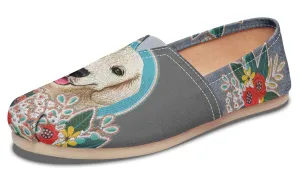 Denim Style Golden Retriever Casual Shoes