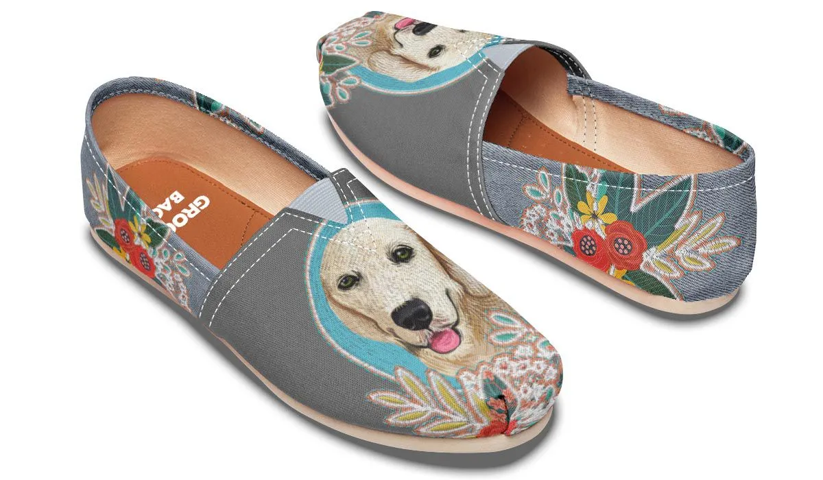 Denim Style Golden Retriever Casual Shoes