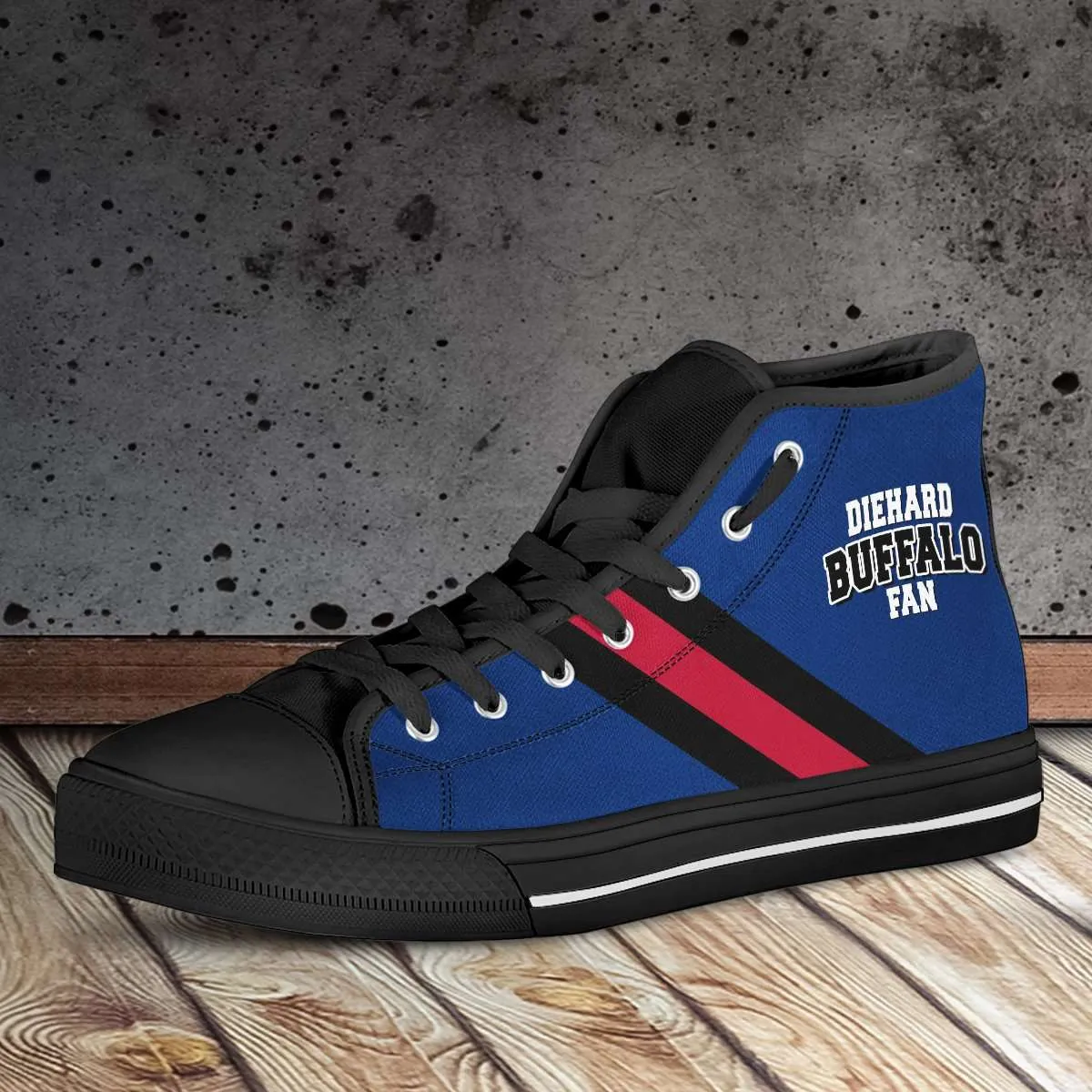 Diehard Buffalo Fan Canvas High Top Shoes