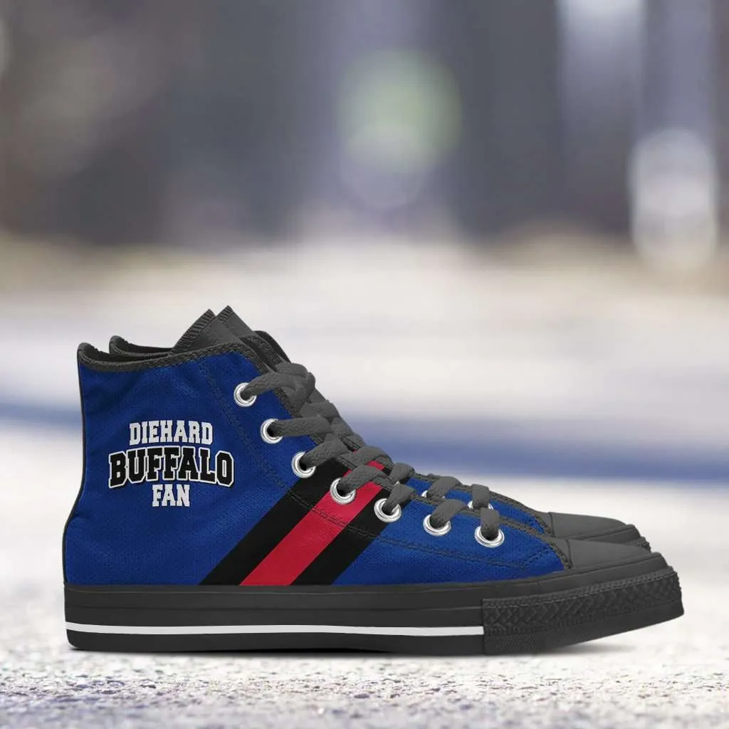 Diehard Buffalo Fan Canvas High Top Shoes
