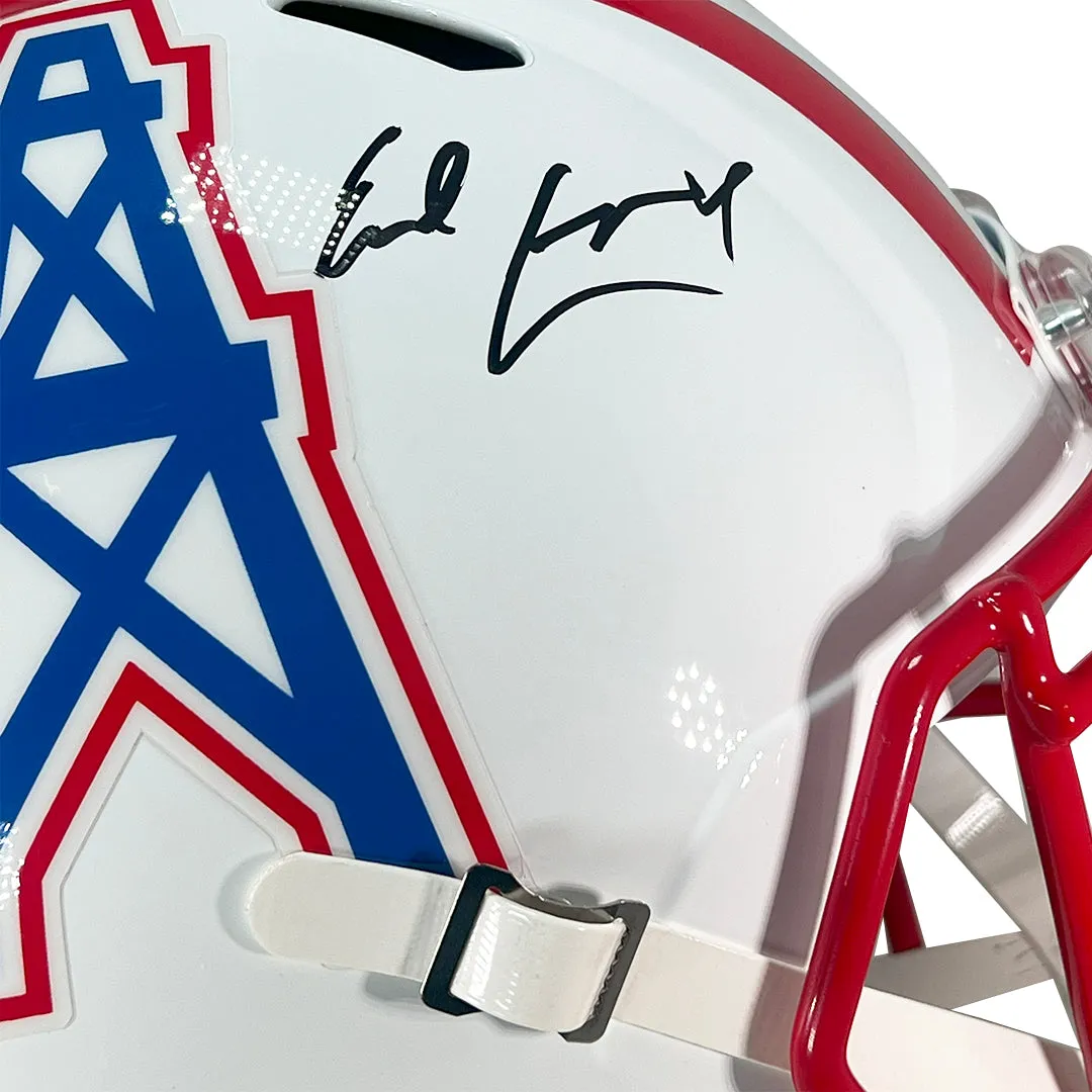 Earl Campbell Signed Houston Oilers Throwback 1981-98 Full-Size Speed Replica Football Helmet (JSA)