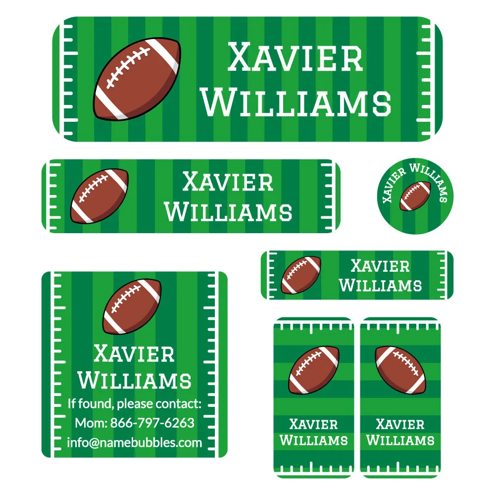 Football School Labels Pack