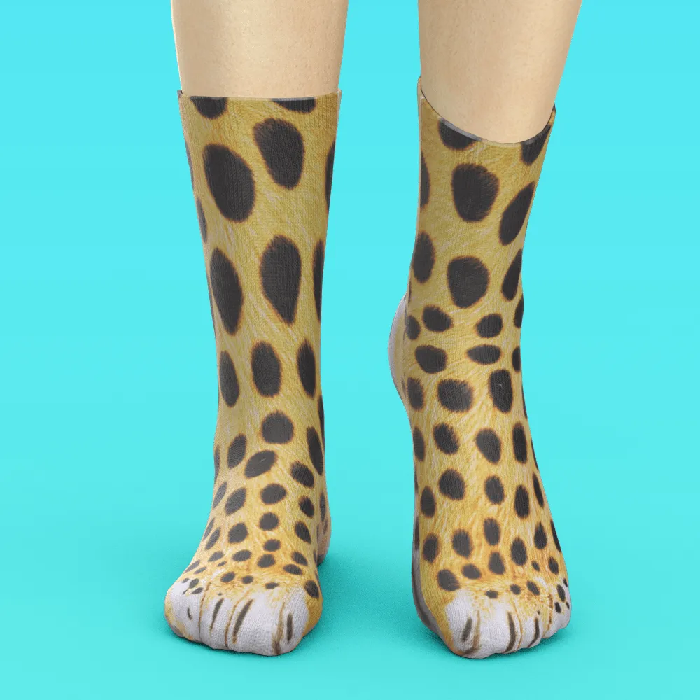 Funny 3D Print Animal Socks Feet Socks Funny Socks Gifts - Zebra Feet