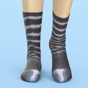 Funny 3D Print Animal Socks Feet Socks Funny Socks Gifts - Zebra Feet