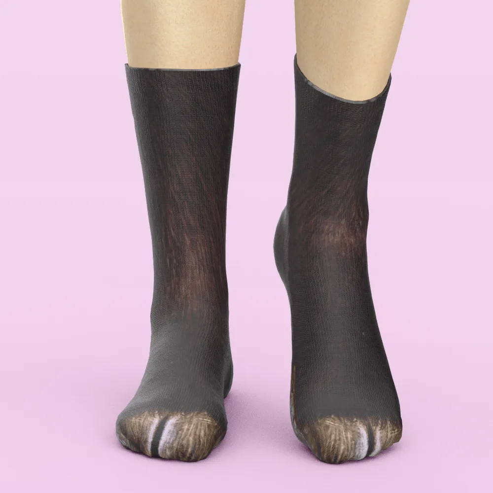Funny 3D Print Animal Socks Feet Socks Funny Socks Gifts - Zebra Feet