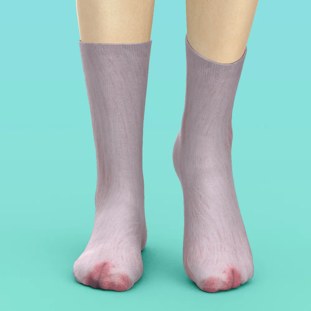 Funny 3D Print Animal Socks Feet Socks Funny Socks Gifts - Zebra Feet