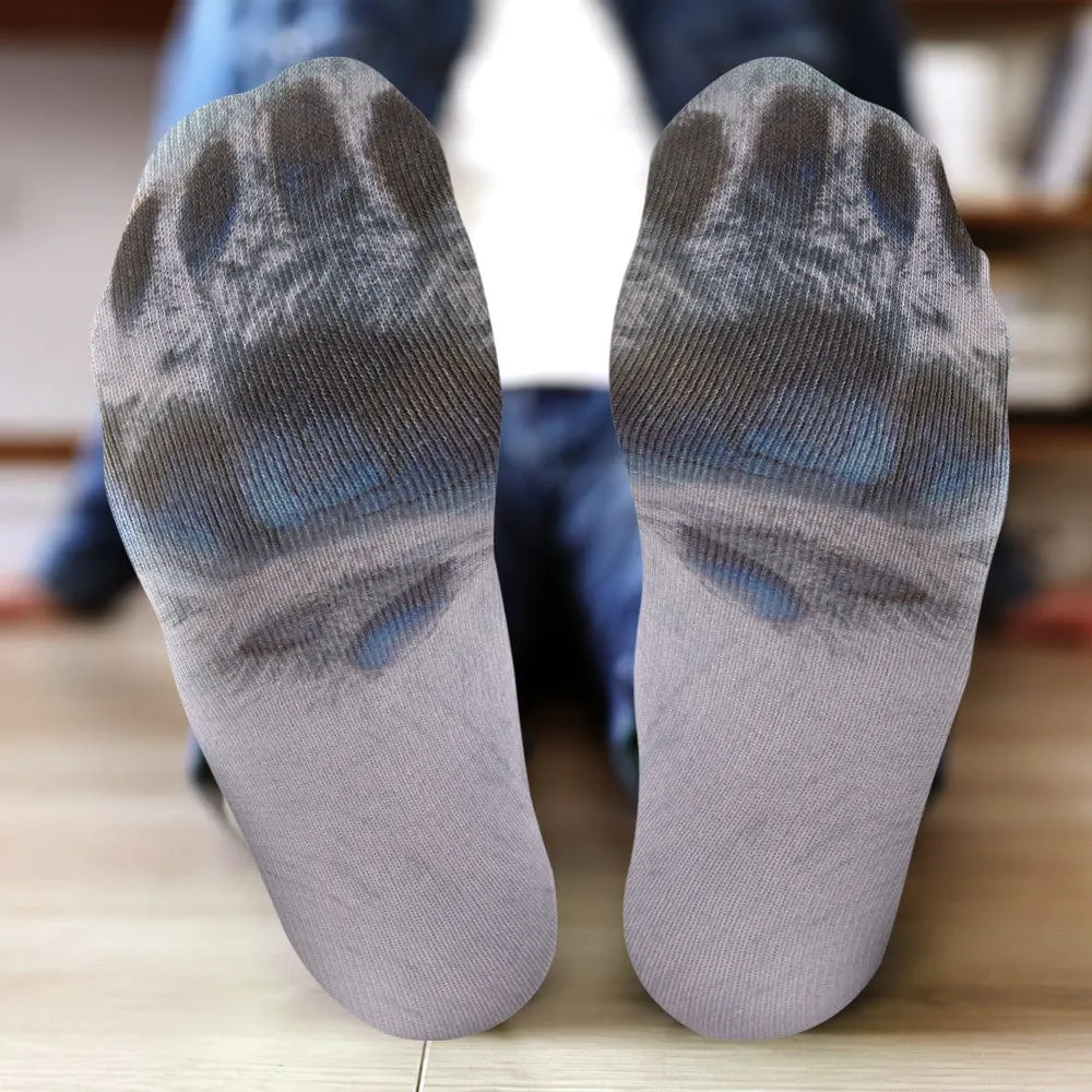 Funny 3D Print Animal Socks Feet Socks Funny Socks Gifts - Zebra Feet