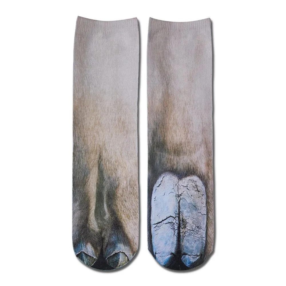 Funny 3D Print Animal Socks Feet Socks Funny Socks Gifts - Zebra Feet